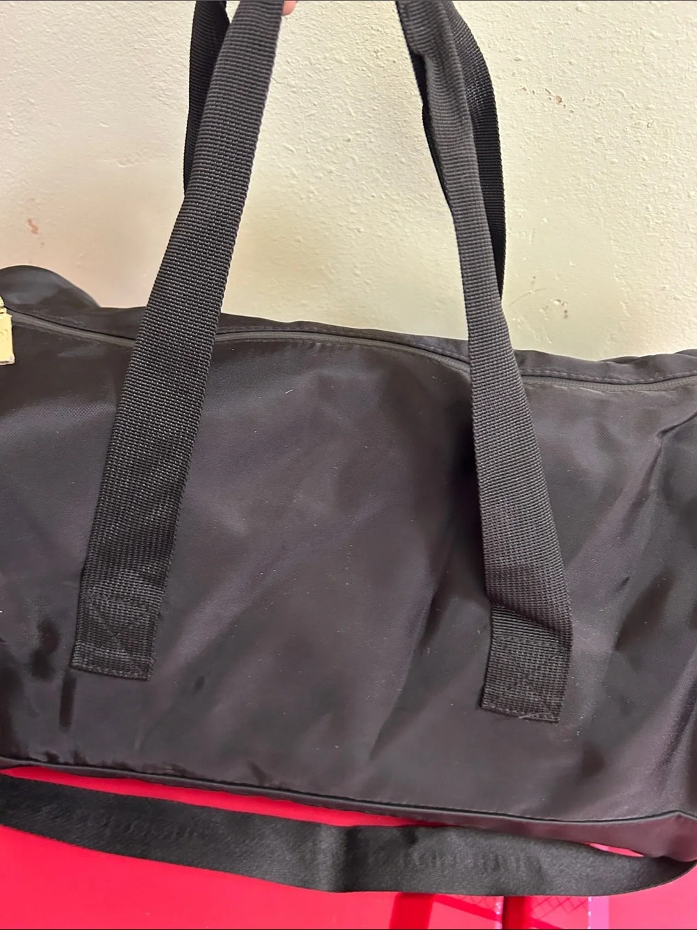 Paco Rabanne Black Duffel Bag with Embossed Logo